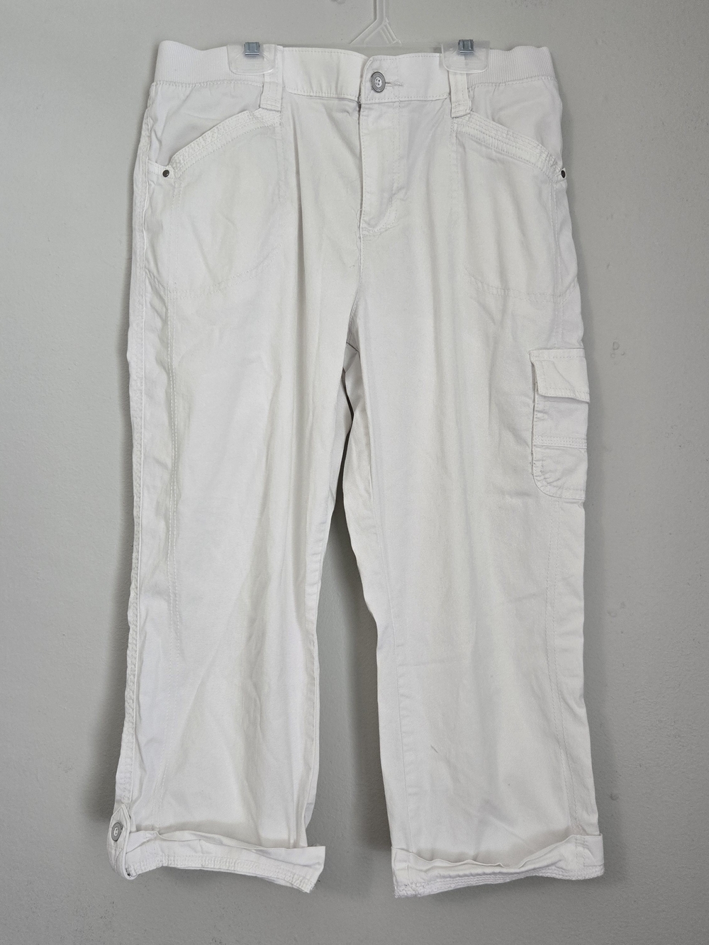 Lee Women's White Cargo Capris